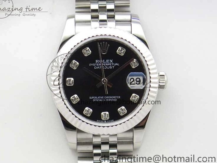 Bracelet Dial Black BP Edition Crystal on Maker Jubilee 31mm 278271 Datejust SS Best 0202
